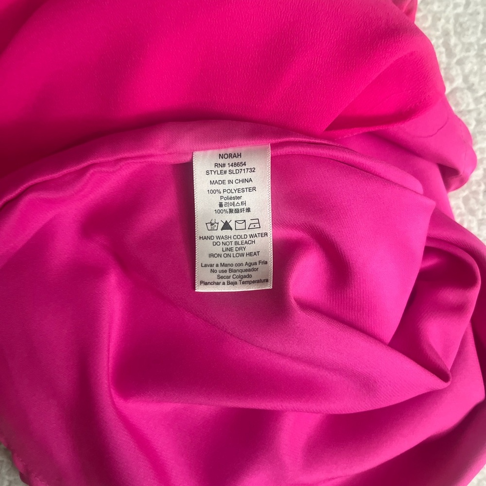 Twist-Neck Mini Dress in Bright Pink - Picture 5 of 8